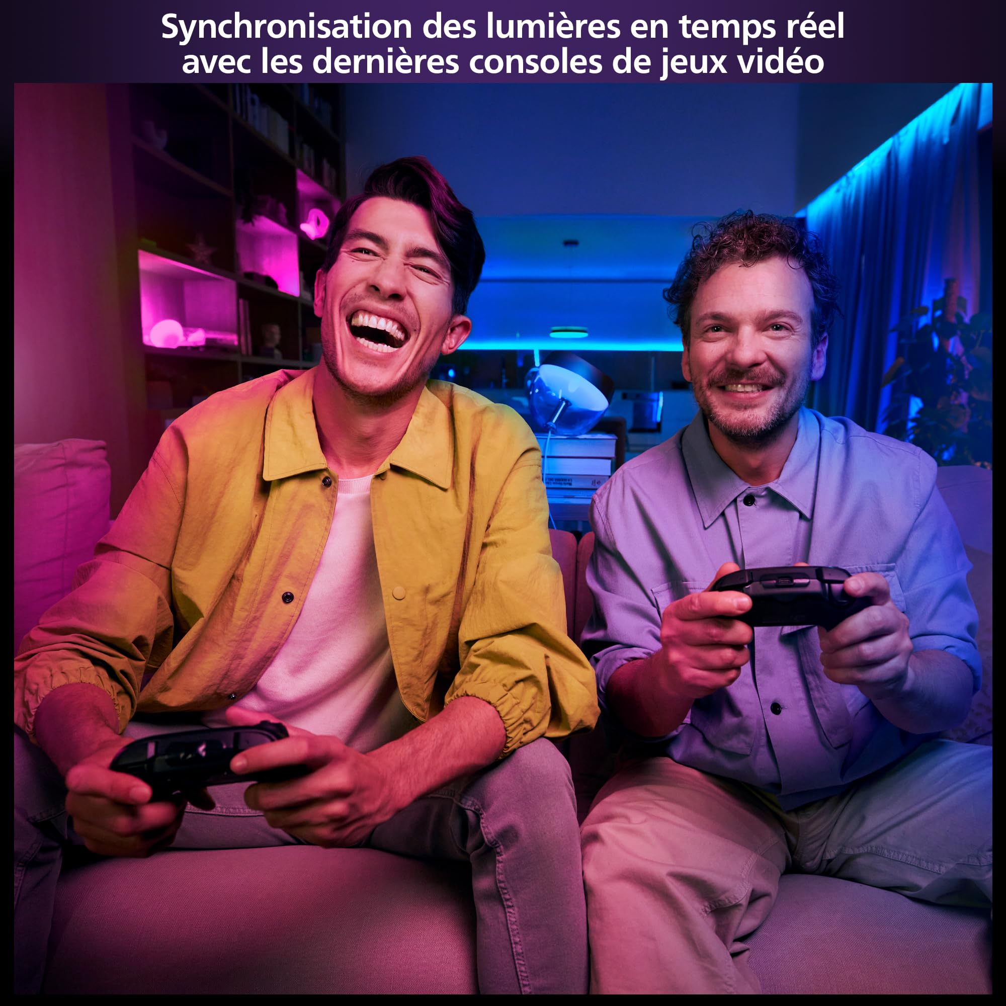 Philips Hue Play HDMI Sync Box 8K - Boitier connecté pour synchroniser jusqu'à 10 lumières avec Vos Jeux vidéo, Films et Musique - Nécessite Philips Hue Bridge - Compatible Dolby Vision HDR10+