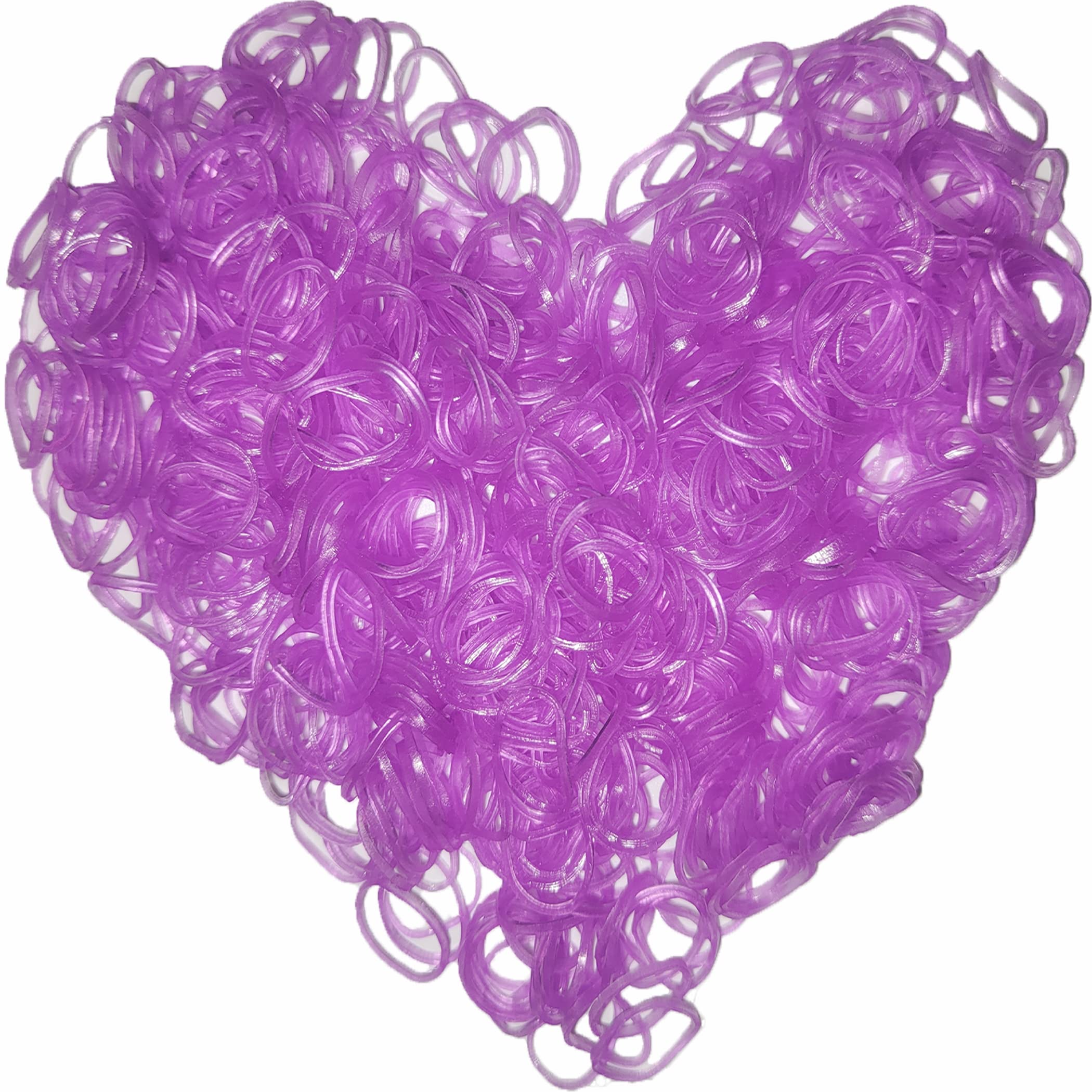 Yowamho 900 Luminous Purple Rubber Band with 24 S-clips and 1 Small Crochet, Elastic, Not Easy to Break