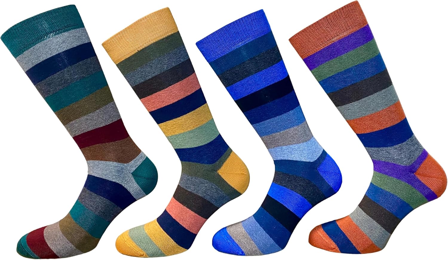 4 Pairs Men’s Warm Cotton Socks Short Style Made in Italy – Winter One Size Comfortable Durable Breathable