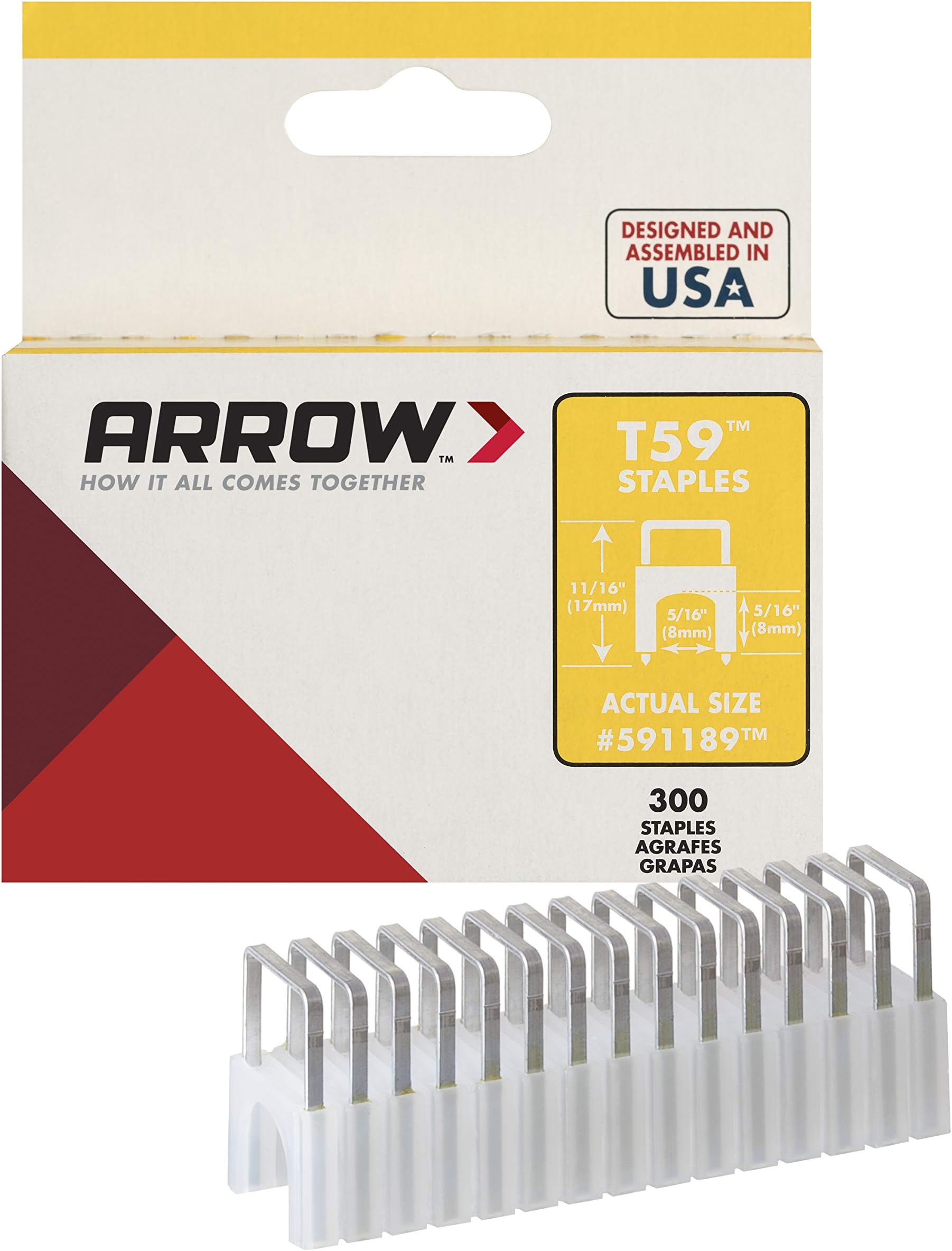 Amazon.com: Arrow Black Fastener 591189BL 5/16-Inch T59 Insulated ...