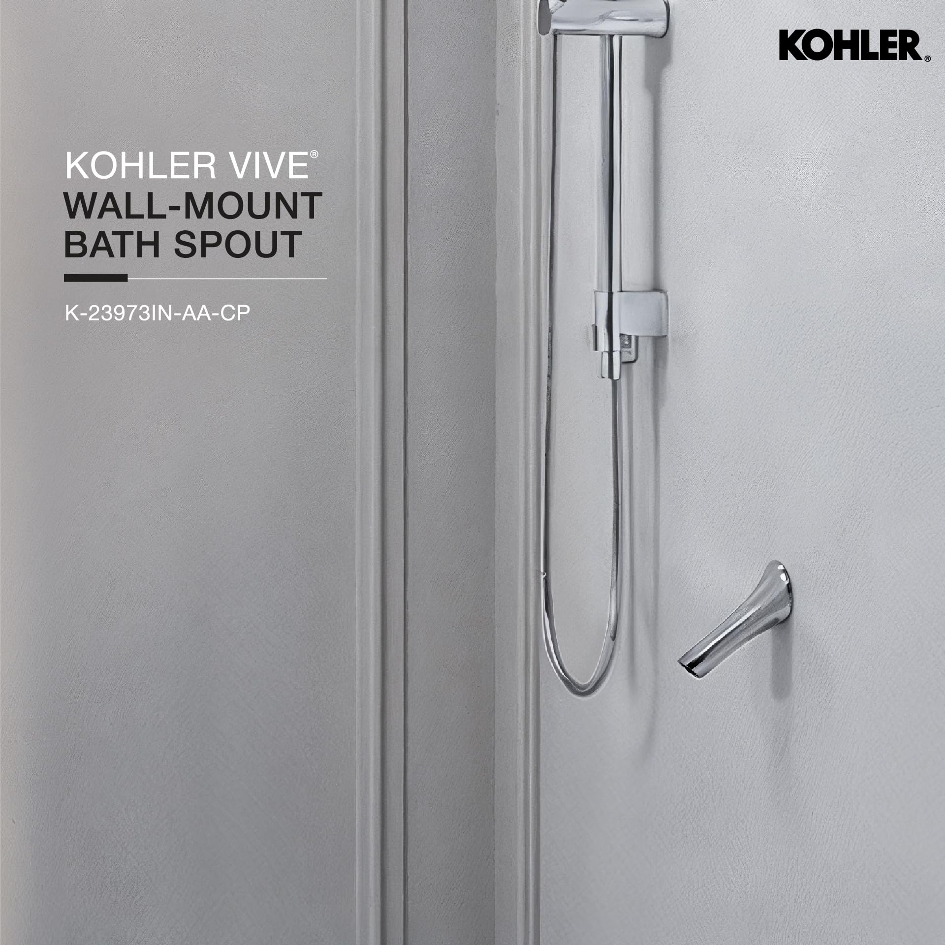 KOHLER Vive BATHSPOUT in Chrome Finish 2