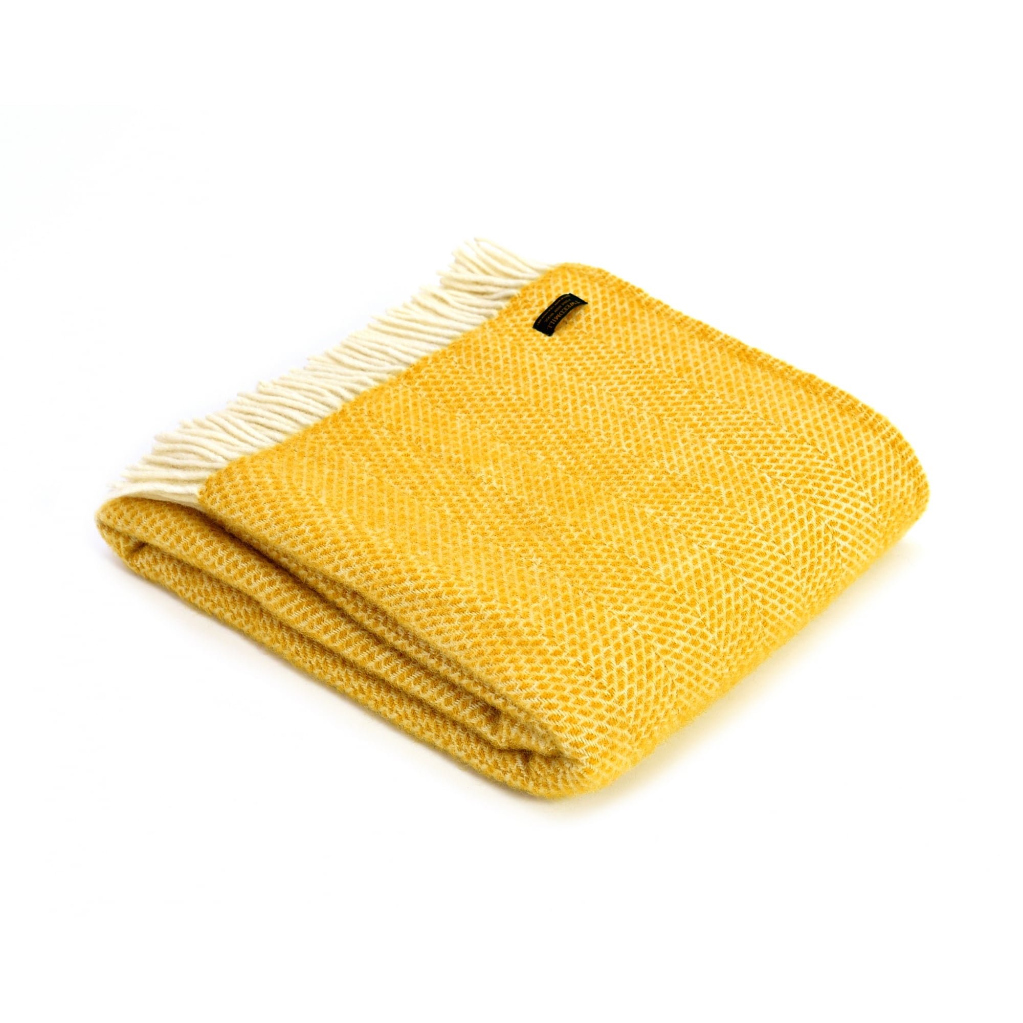 Tweedmill Yellow Pure New Wool Beehive Throw