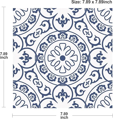 Miniatura 7 de Adhesivos autoadhesivos para suelo de 8 x 8 pulgadas, adecuadas para pared, piso, cocina, baño, casa de mascotas, chimenea, 10 hojas de calcomanías