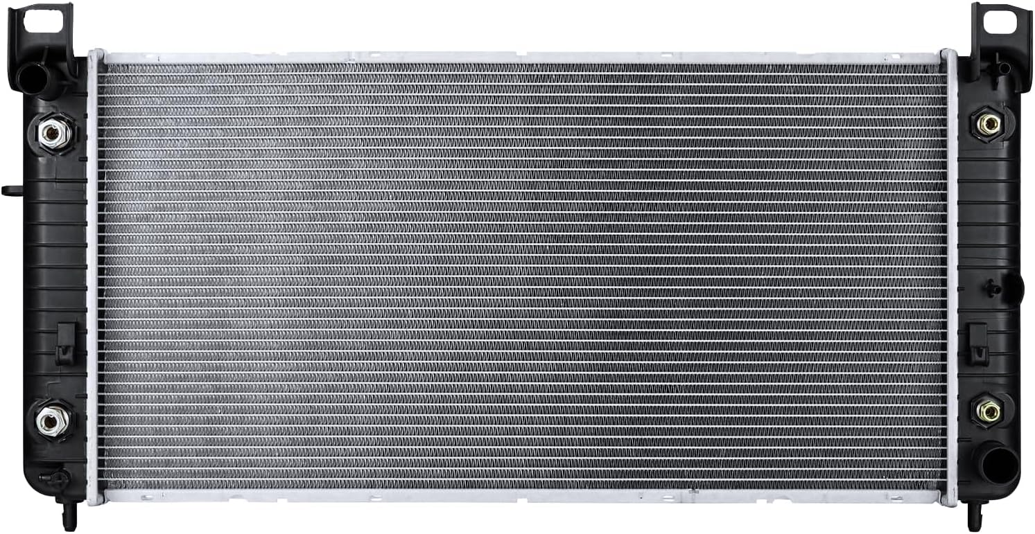 Autoexact 2370 Radiator Compatible with Chevy Silverado Suburban GMC Yukon Sierra Tahoe Escalade Hummer H2 4.3L 4.8L 5.3L 6.0L 6.2L Engine Radiator, 34", with TOC & with EOC