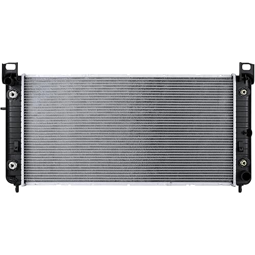 Autoexact 2370 Radiator Compatible with Chevy Silverado Suburban GMC Yukon Sierra Tahoe Escalade Hummer H2 4.3L 4.8L 5.3L 6.0L 6.2L Engine Radiator, 34", with TOC & with EOC