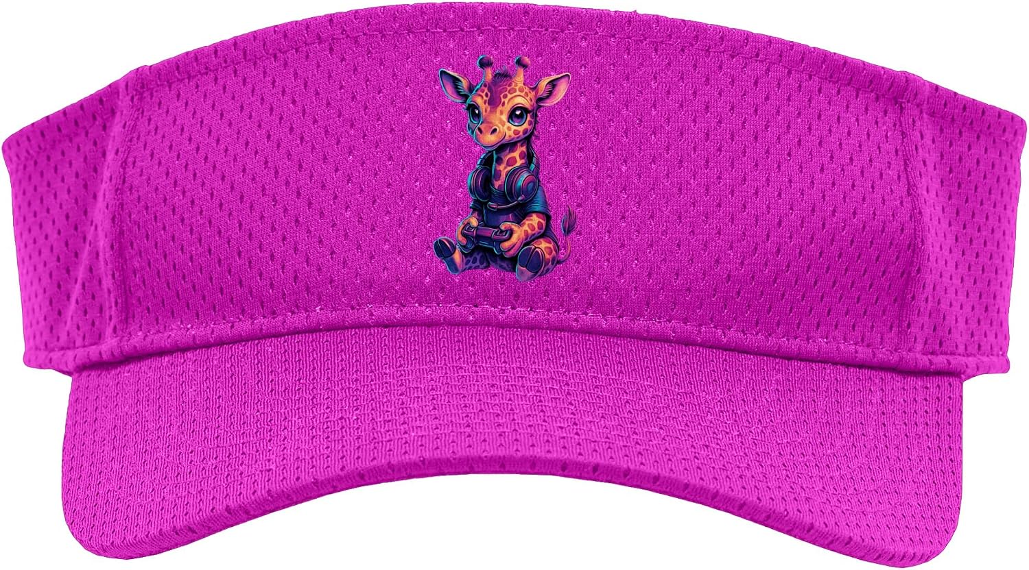 Cute Giraffe Playing Video Games African Animal Gamer Gaming Sport Sun Visor