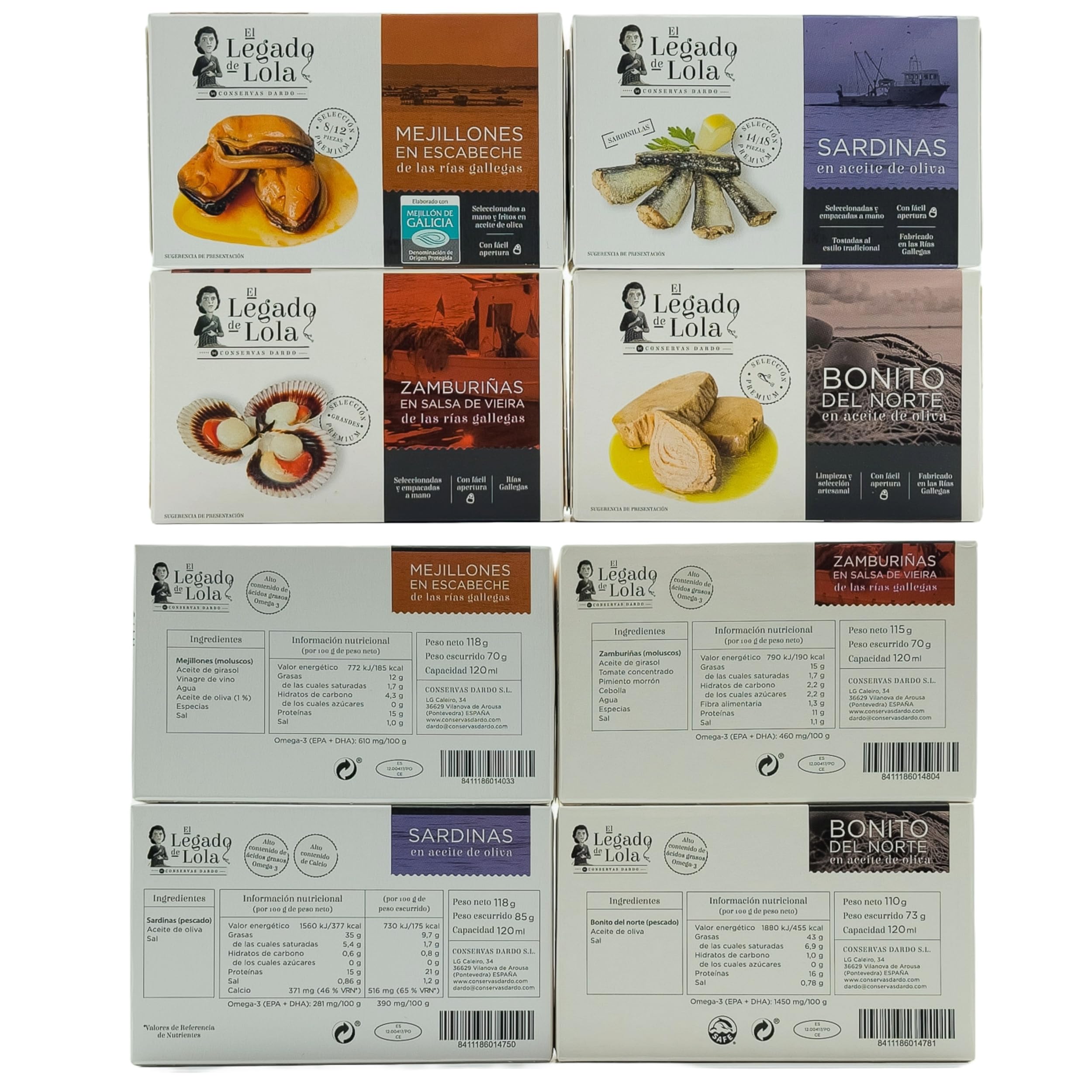 Caja Gourmet Arousa de VinNatura con Conservas Artesanales y Vino Naranja | Regalo gourmet gallego, regalos de empresa, cesta con vino, elaboración tradicional, tarjeta personalizable