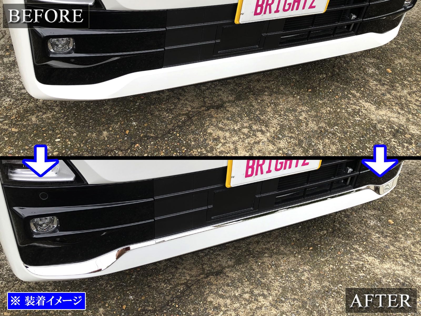 フロントバンパー クローム仕上げ ランドクルーザー 300 ZX フロント バンパー グリル フォグ