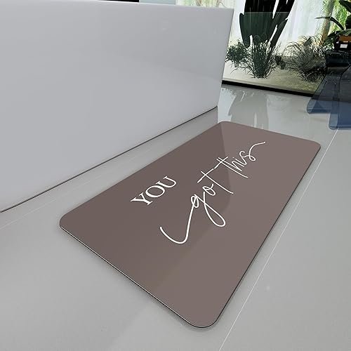 Vista 14 de Alfombras de baño 24x48 pulgadas, alfombra mágica moderna para el baño, alfombra de goma antideslizante de secado rápido absorbente, alfombras