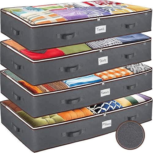 Under Bed Storage Bins - Pack Of 4 Under The