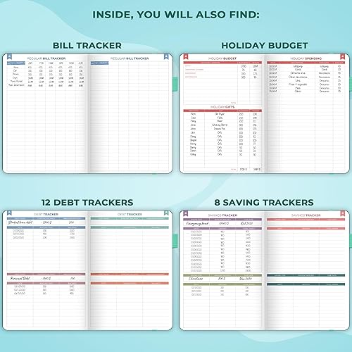 Miniatura 6 de Clever Fox Agenda de presupuesto bi semanal  Libro organizador financiero sin fecha  Rastreador de gastos, presupuesto y cuaderno de facturas, A5