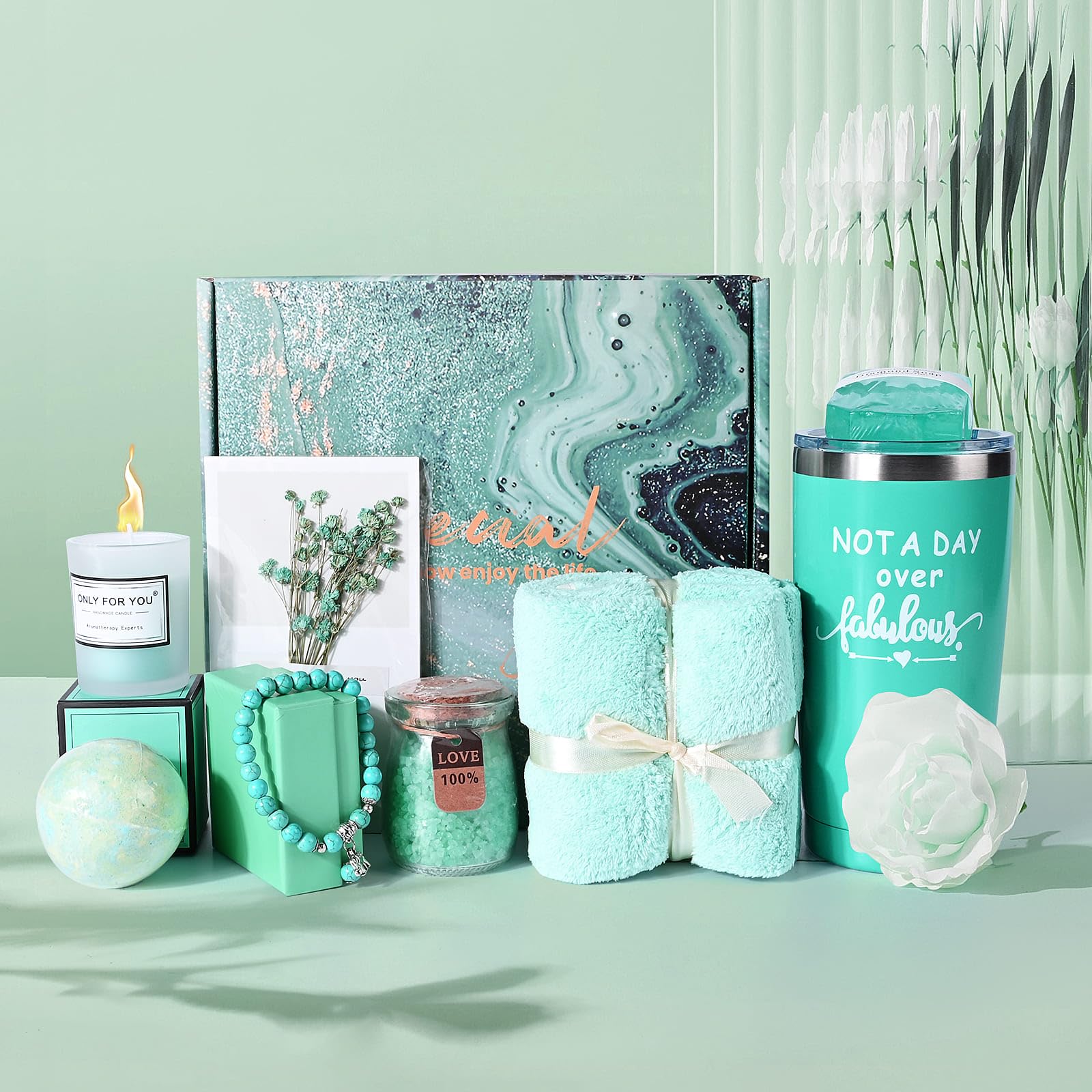 Regalo Aniversario para Mujer - Set de Regalo para Mejor Amiga, Esposa o Novia - Azul