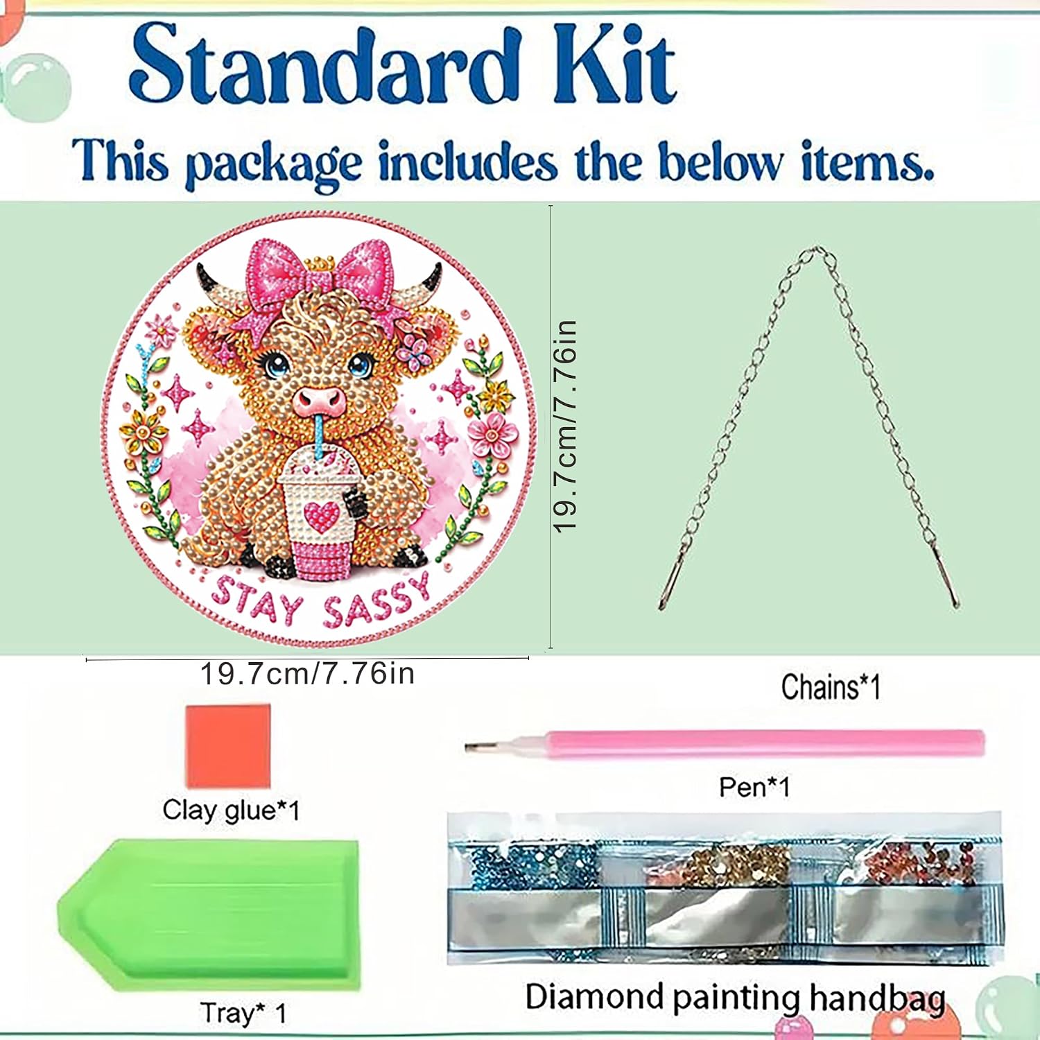 Highland Cow Pearl Diamond Painting Kits for Adults,5D Diamond Painting Kit image 4