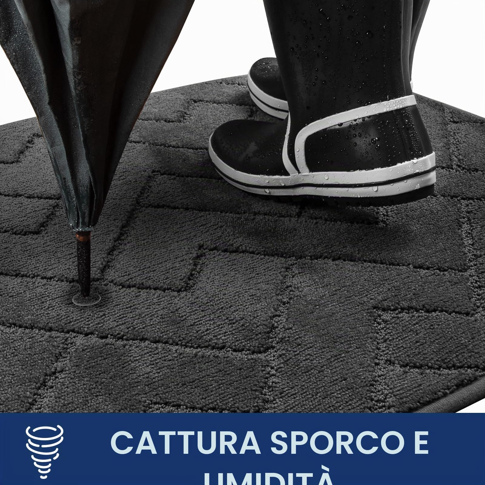FCSDETAIL Zerbino Interno 80 x 120 cm, Tappetino Antiscivolo e Lavabile in Lavatrice, Tappetino d'Ingresso Assorbenti per Cane, Ingresso, Porta e Corridoio