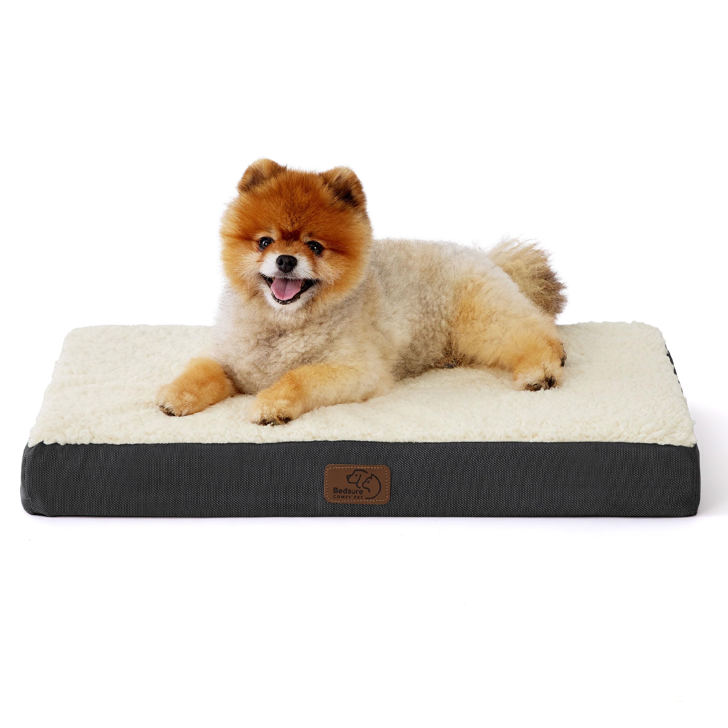 Bedsure Dog Bed for Small Dogs - Orthopedic Waterproof Puppy Beds with Removable Washable Cover, Egg Crate Foam Pet Mat, Suitable for Pet Up to 20 lbs
