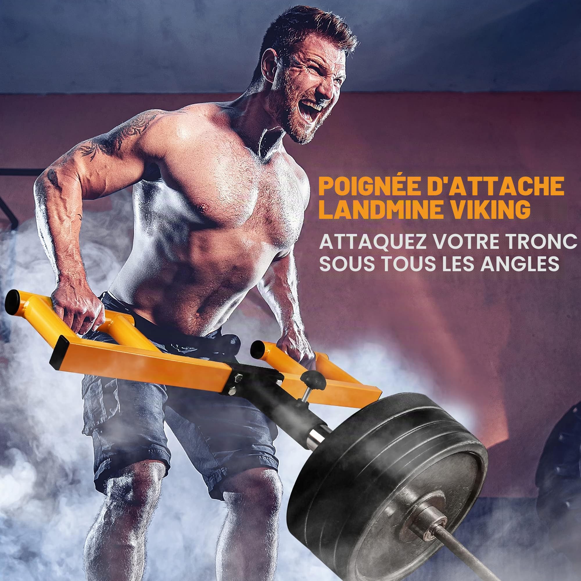 Yes4All Attacco Viking Press T-Bar Landmine per bilanciere olimpico da 5 cm - 3 posizioni di impugnatura per una maggiore versatilità