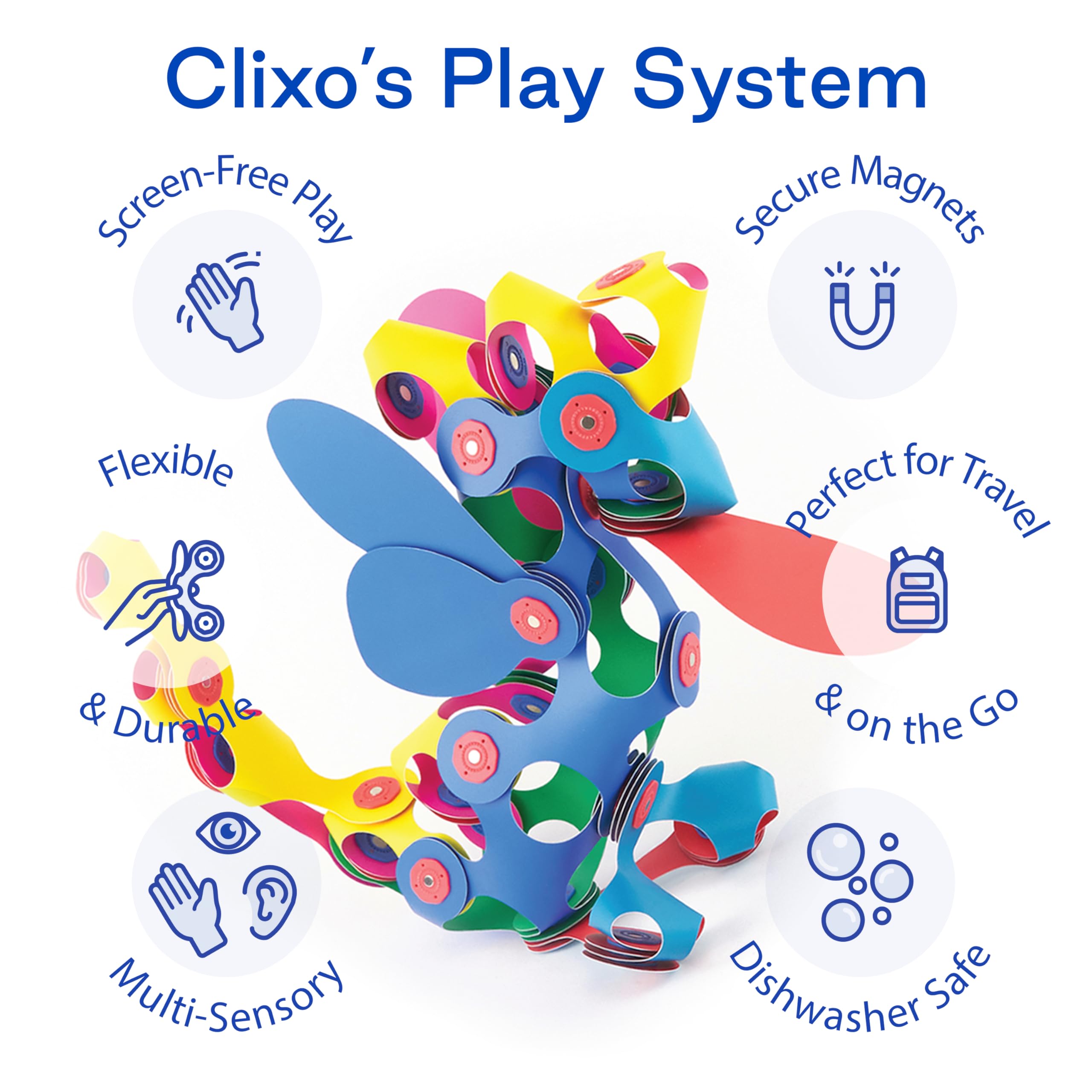 Amazon.com: Clixo Super Rainbow Pack, Durable STEM Magnetic