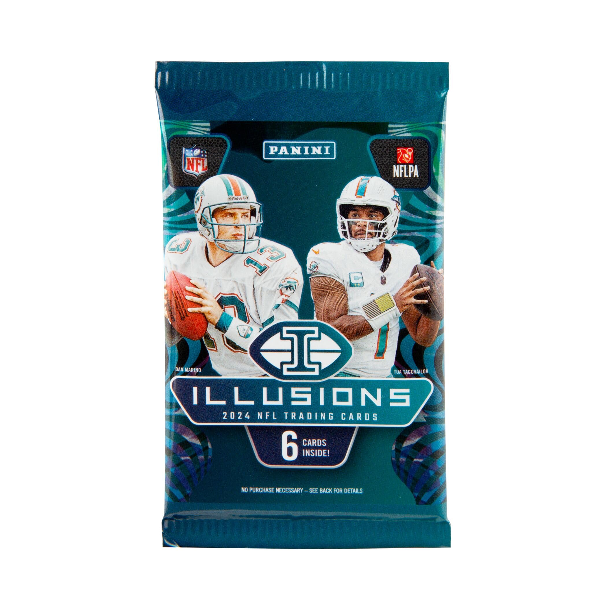2024 Panini Illusions Football Blaster Box, 6 Packs Per Box, 6 Cards Per Pack