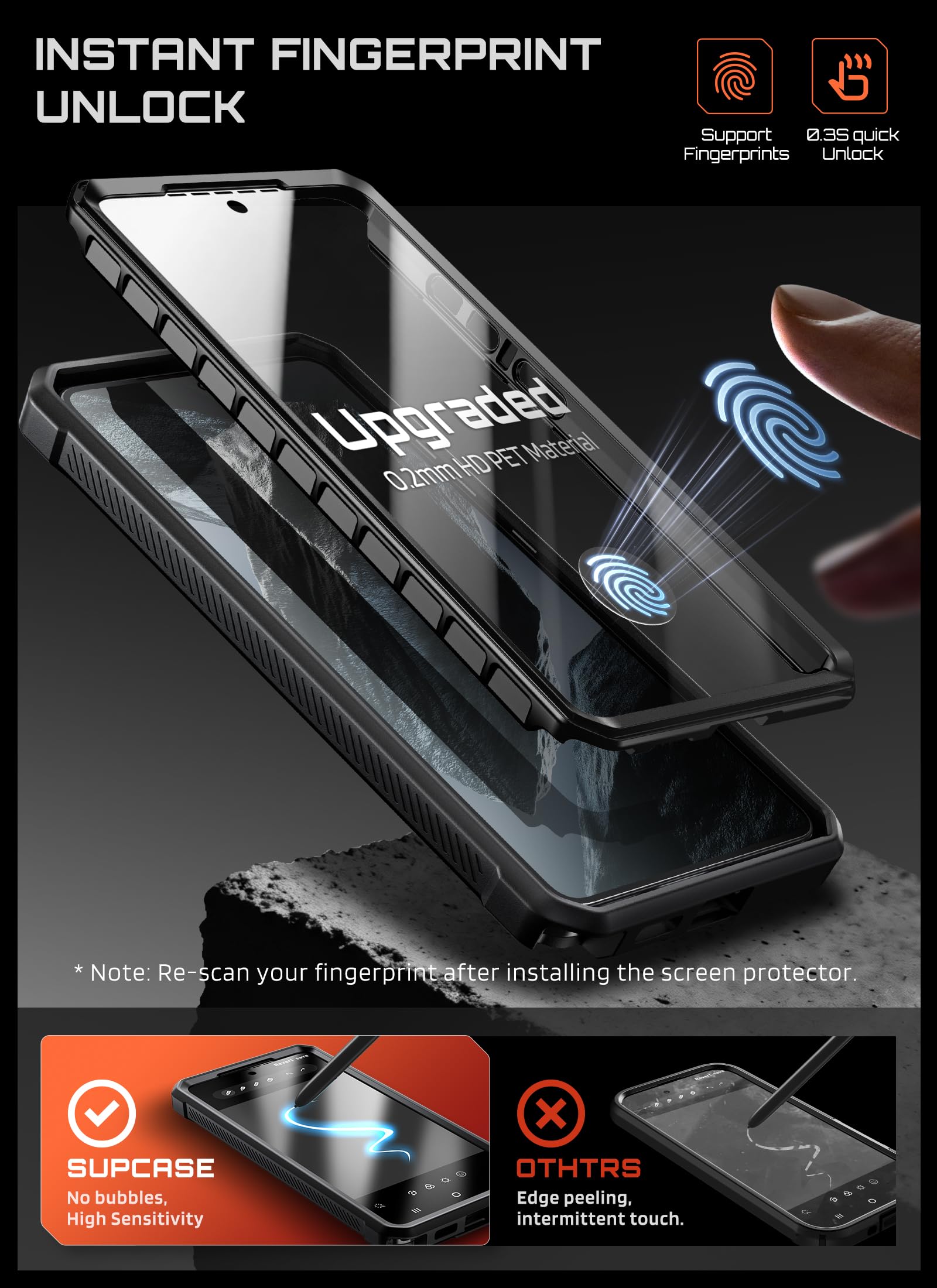 SUPCASE Cover per Samsung Galaxy S26 Ultra con Supporto, [2 Cornici Frontali] [Compatibile con Ricarica Wireless] [Proteggi schermo Integrato e Clip da Cintura] Custodia per S26 Ultra (Aramid)