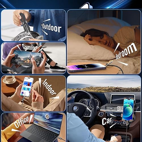 Miniatura 8 de Cable de carga 4 en 1, cable USB a USB C de 240 W de 10 pies, cable de carga rápida con puerto tipo CUSB AL para iPhone 161514 Series MacBook iPad