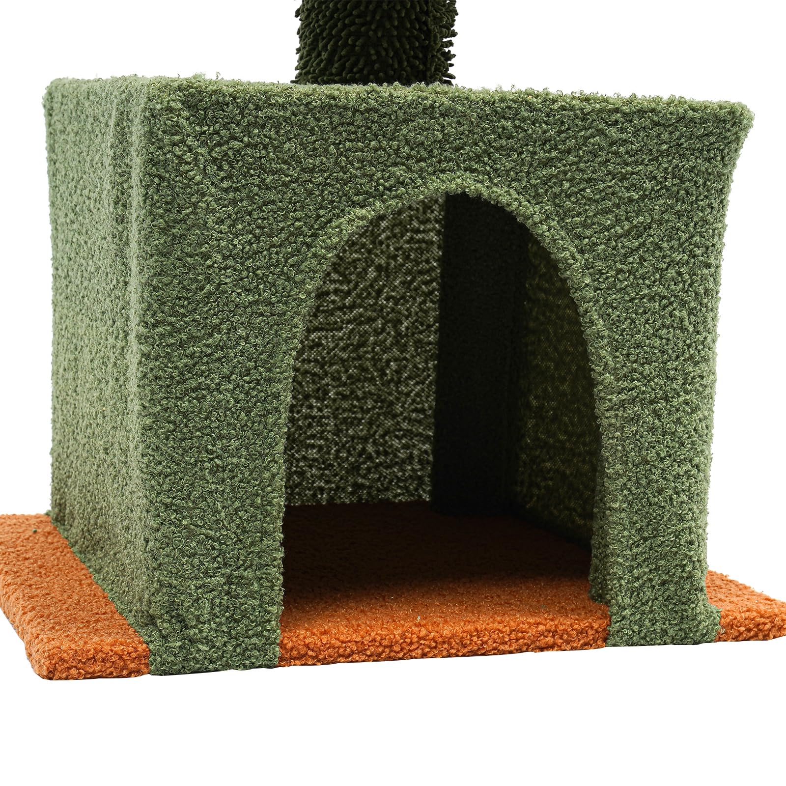 Cactus Gato Escalada Nido De Gato Árbol Rascador Todo En Uno El Suelo De La Columna Con Un Nido De Gran Varilla De Rascador, Torre De Gato De Múltiples Niveles