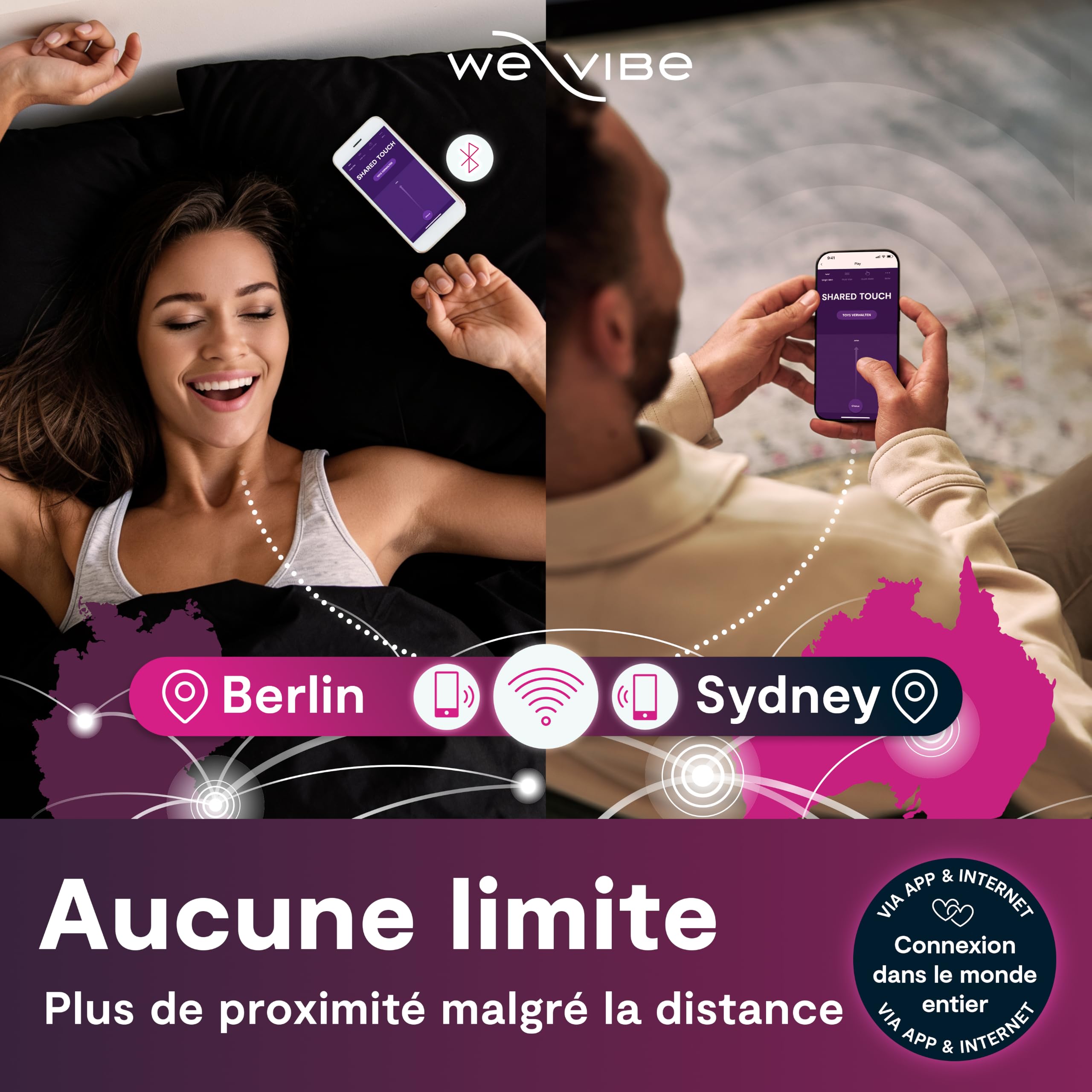 We-Vibe Shared Touch vibromasseur couple + Lubrifiant ignite 250ml