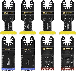 8PCS Titanium Oscillating Tool Blades, Multi-Tool Universal Titanium Oscillating Saw Blades Multitool Blades Kits for Me