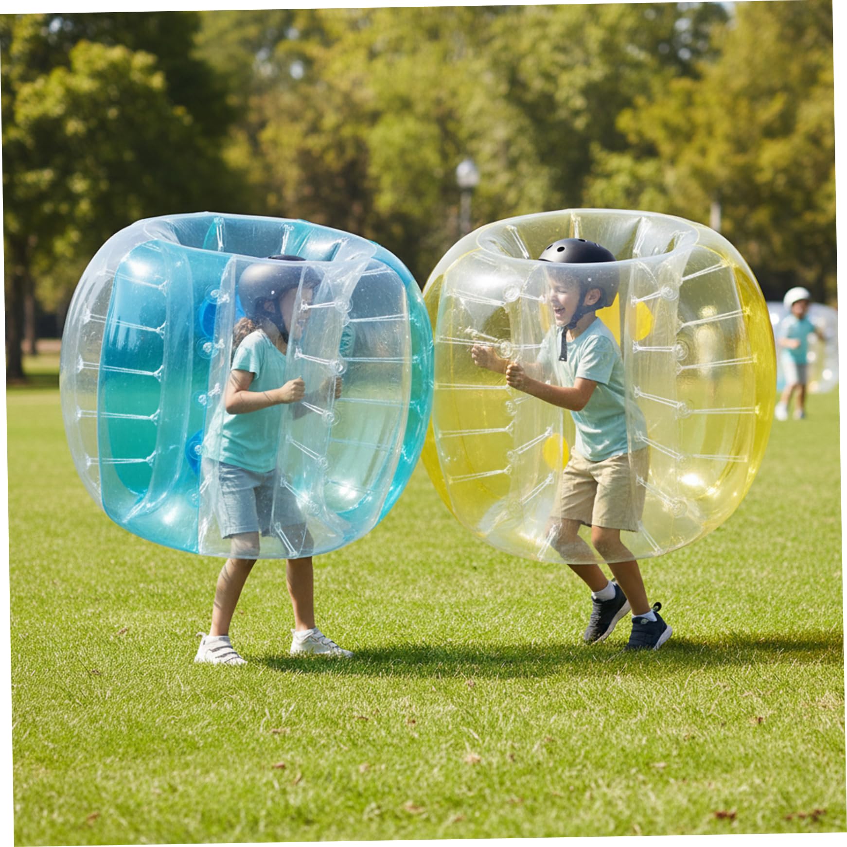 Bubble Ball, Bumper Balls für Kinder und Erwachsene – 120 cm großer, transparenter, aufblasbarer Bubble Ball für Outdoor-Spaß, Parks, Strand und Partys (blau)