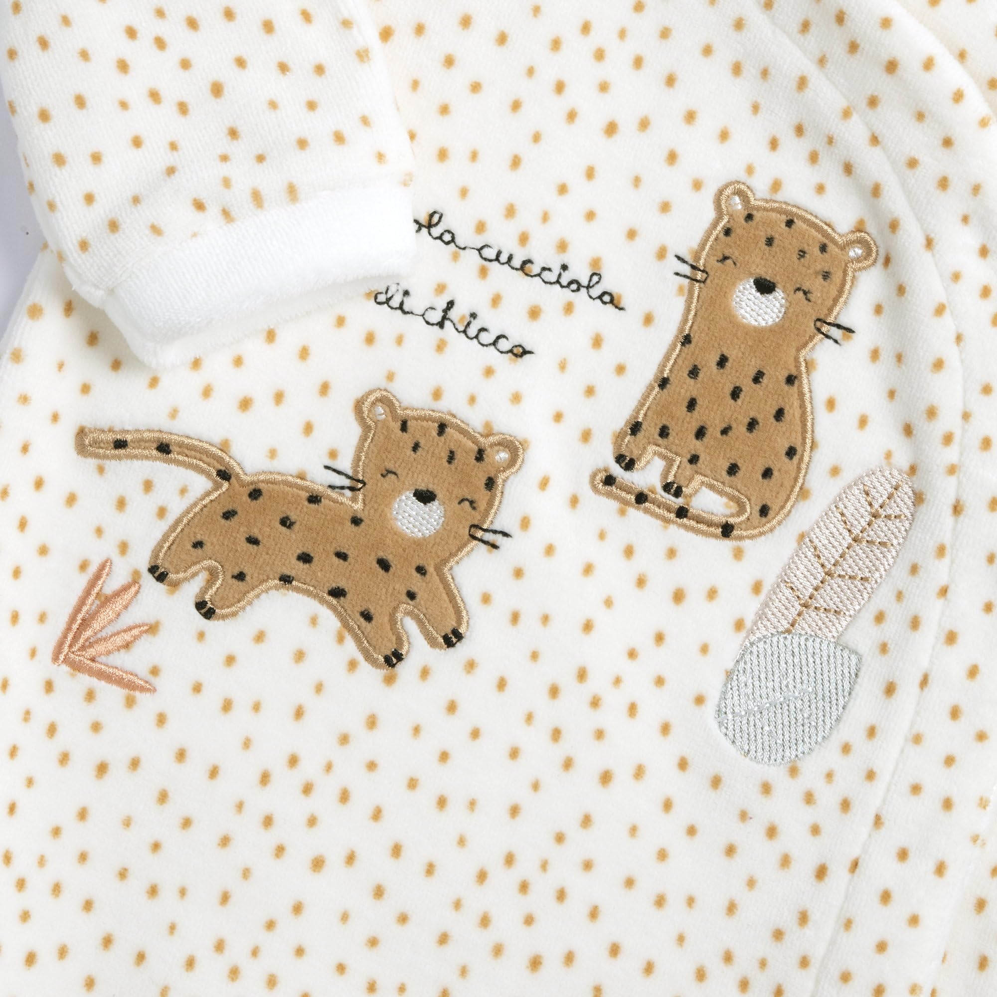 Chicco, Grenouillère Bébé Fille en Chenille Chaude et Douce, avec Ouverture Frontale Pratique, Idéale pour l'Hiver, Vêtements Bébé 0-24 Mois, Designed in Italy