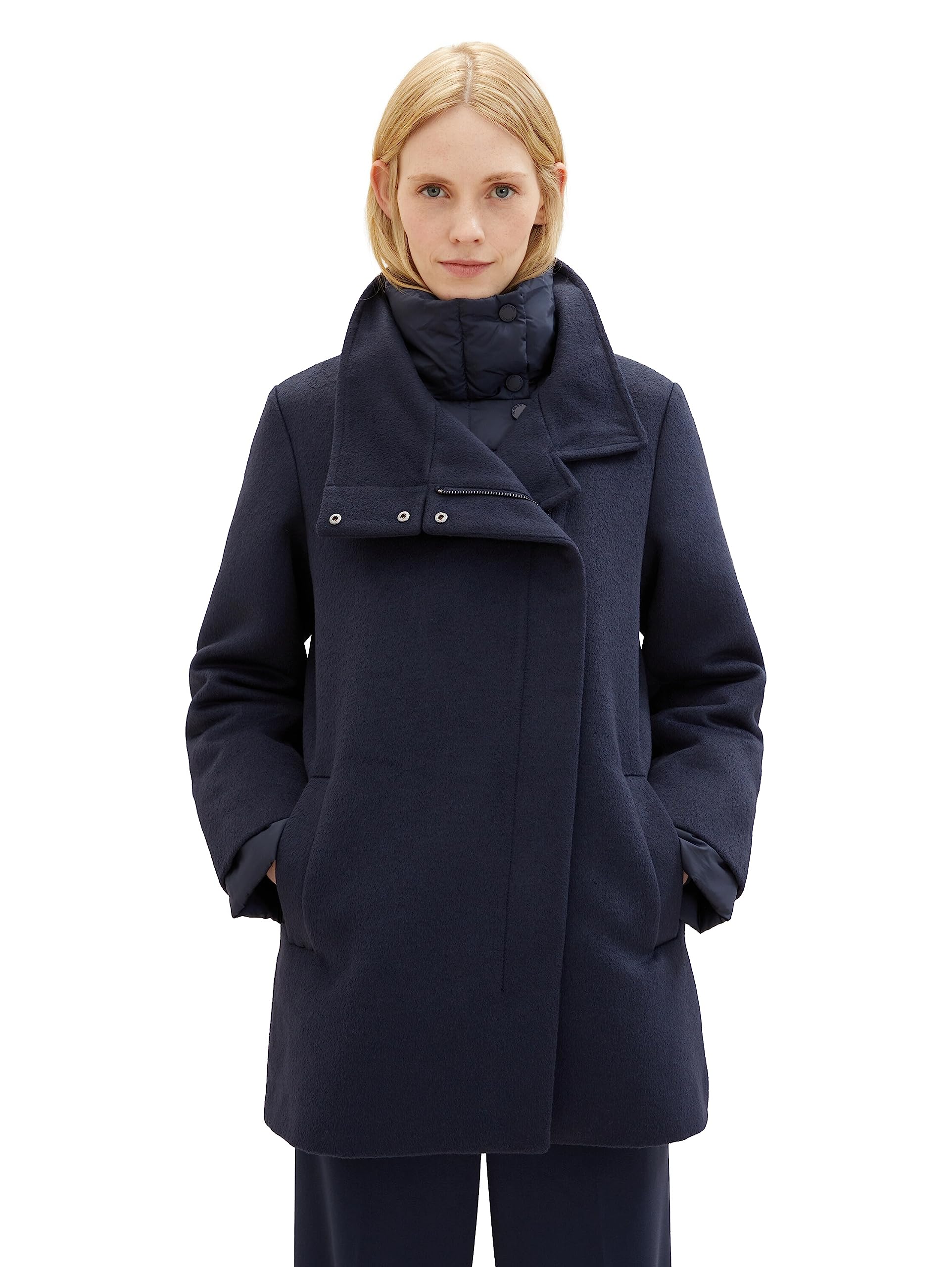 TOM TAILOR Cappotto Con Colletto Alto Cappotto con colletto alto Donna (Pacco da 1)