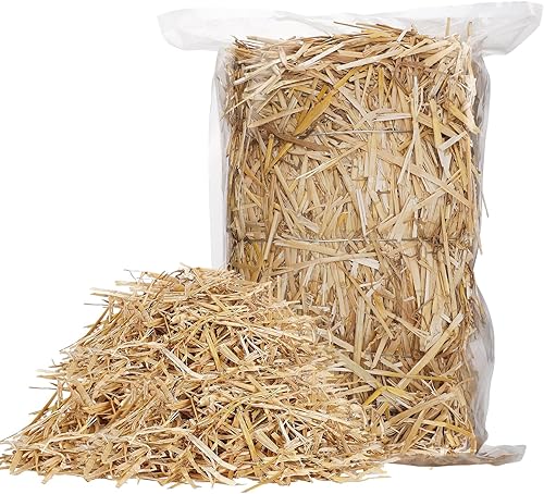 Vista 9 de Paja de trigo natural – Paca de paja decorativa suave de 1 libra para gatos callejeros, refugio de perros, gallinero, patio, granja, mascotas, ropa
