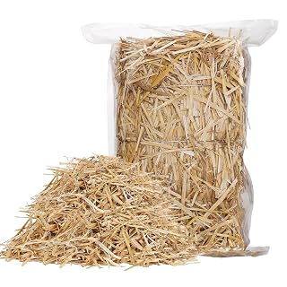 Natural Wheat Straw - 3 LB Dry Straw, Clean and Soft Decorative Straws Bale for Stray Cats Dogs Yard Farm Pets Garden Mulch Grass Cover - Amazon product rated Grade A