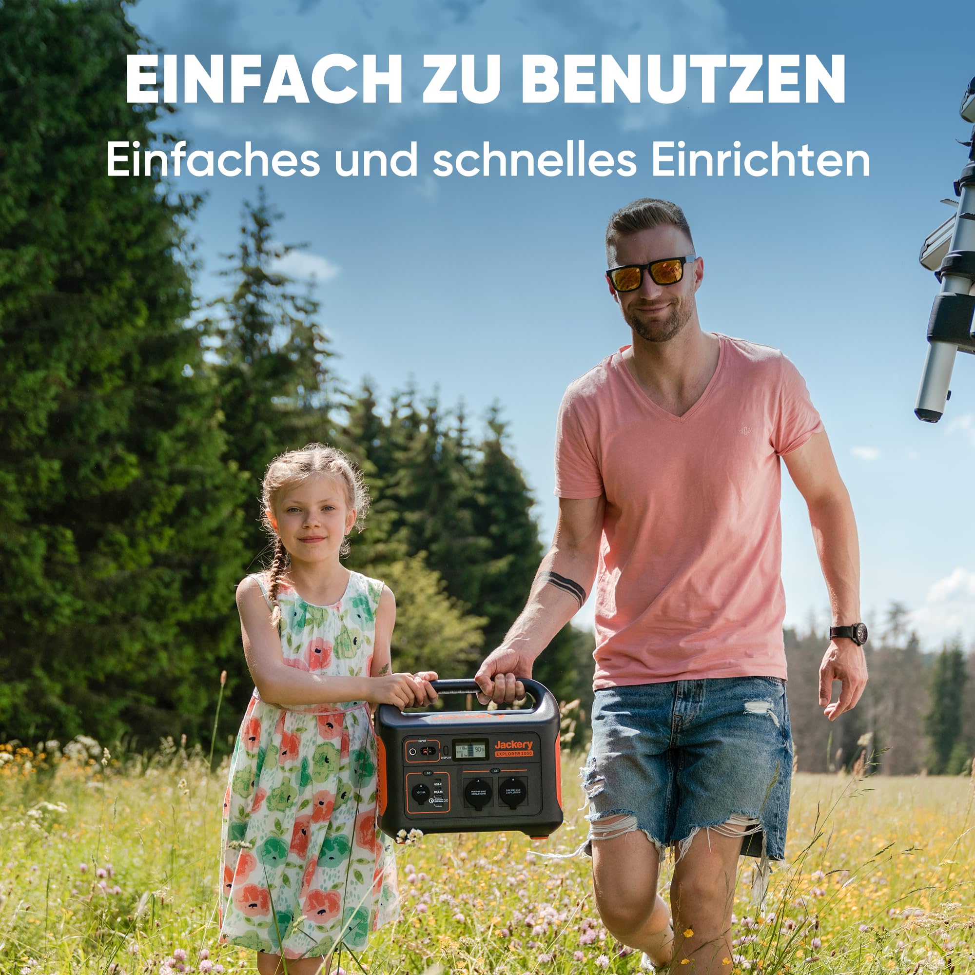 Jackery Explorer 1000, 1002Wh Tragbare Powerstation-Generalüberholt | Solargenerator mit 230V/1000W (Spitze 2000W), Mobile Stromversorgung für Outdoors, Heimwerken und als Notstromaggregat