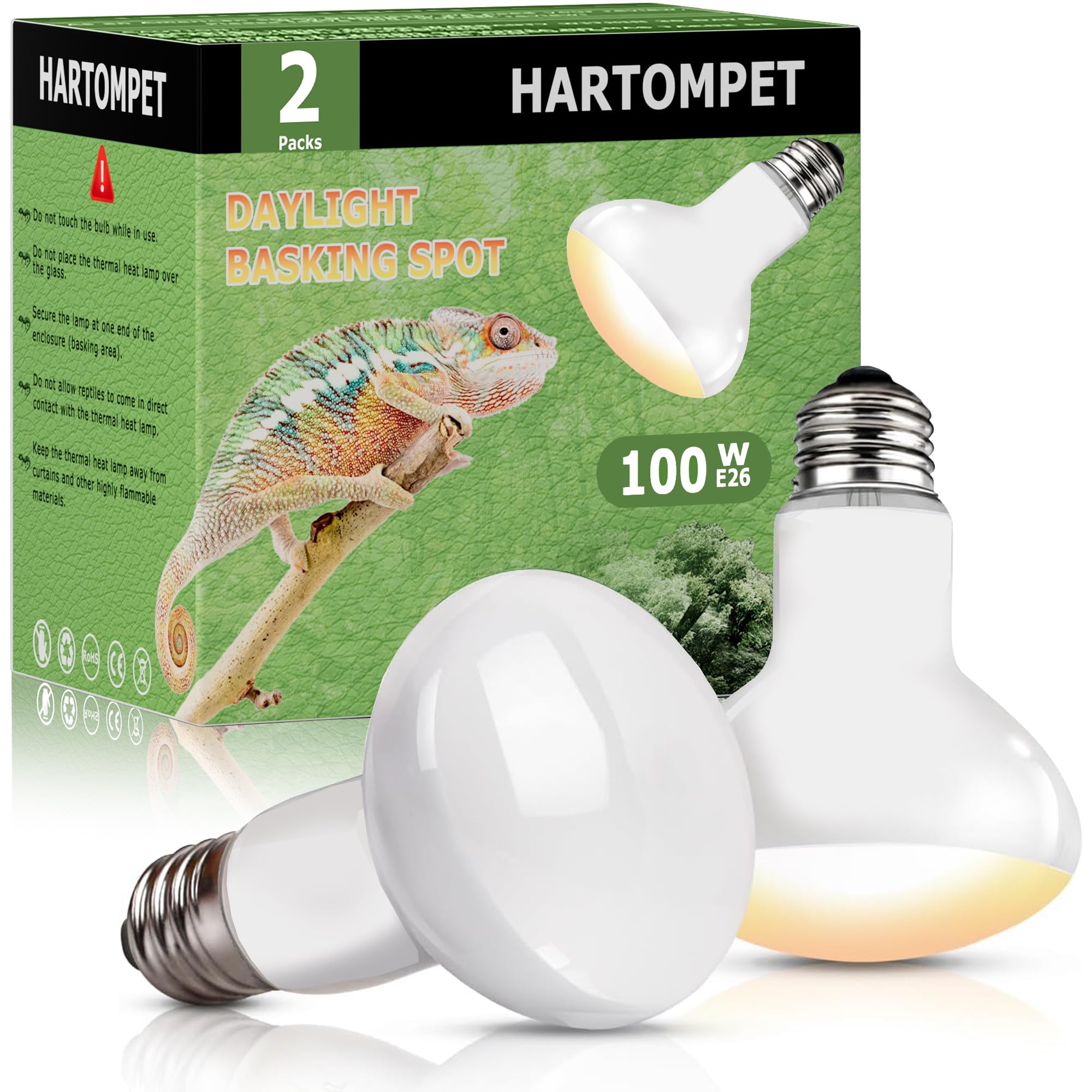 100W UVA Reptile Heat Lamp Bulb, Daylight Basking Spot Light