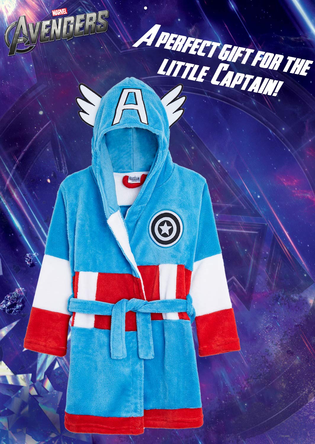 Buy Marvel Avengers Dressing Gown For Boys, Kids Fleece Dressing Gowns