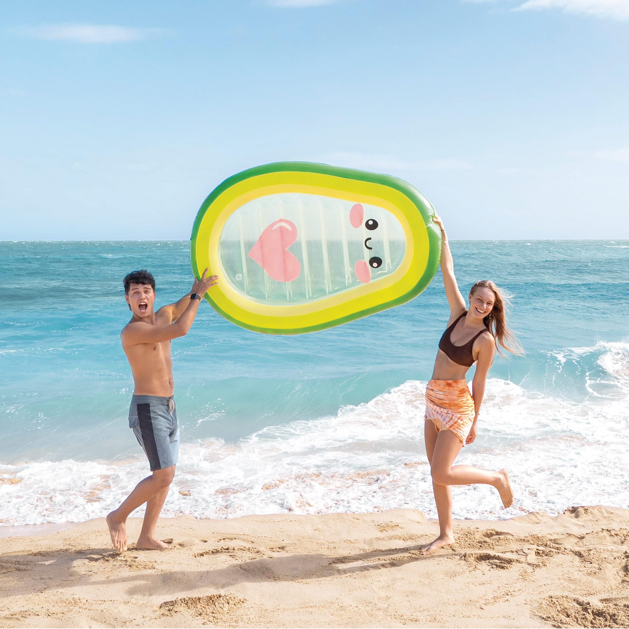 Intex Avocado Buddy Float 58739EU (Inflated 165 x 114 x 23cm / Deflated 180 x 124cm), Multi-color - Image 2