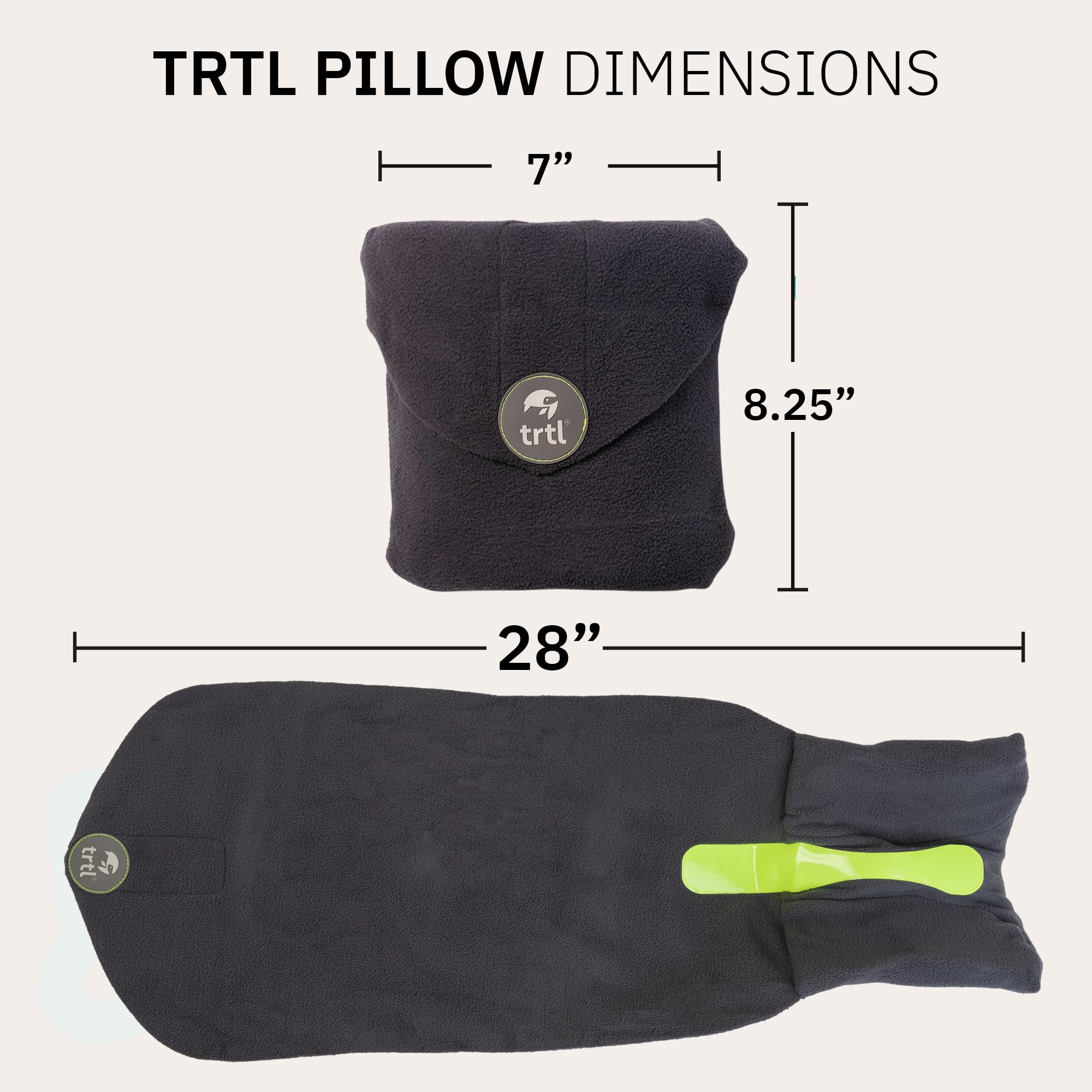 trtl Travel Pillow Grau | Nackenkissen für Flugzeug & Auto | Ergonomisches Reisekissen | Einzigartiges Stützsystem | Waschmaschinenfest