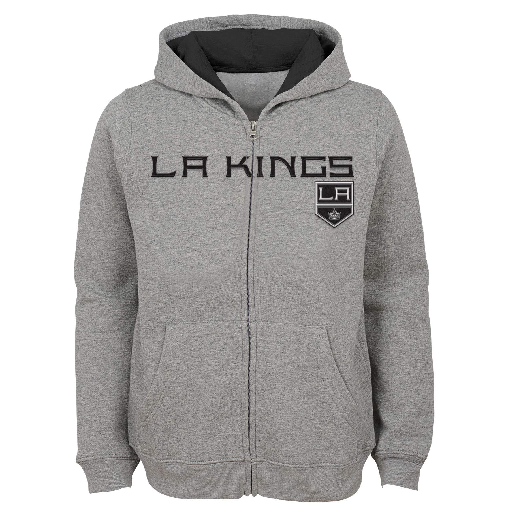 Outerstuff NHL Little Boys Kids (4-7) Stated Full Zip Hoodie, Los Angeles Kings Large (7)