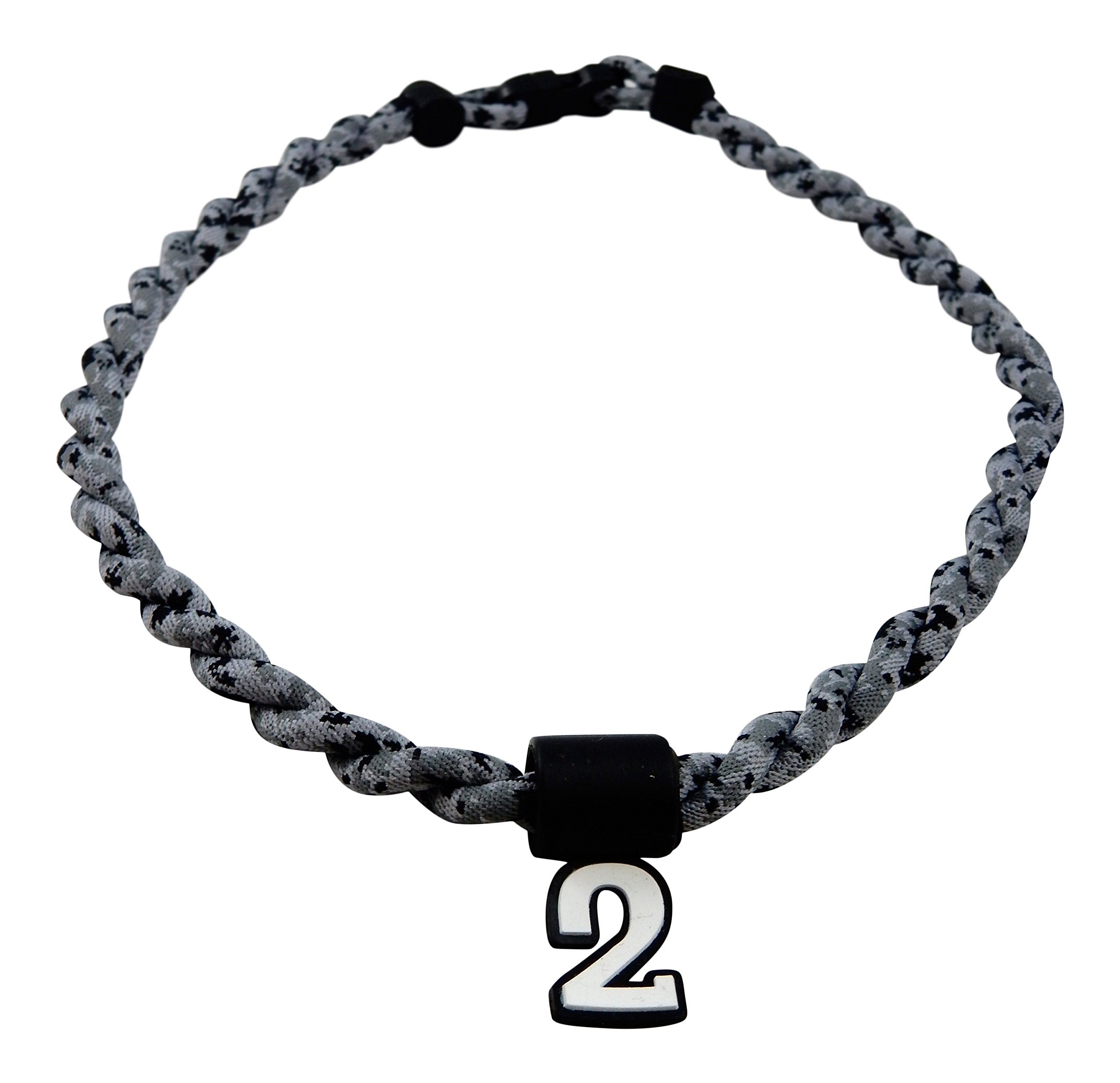 Pick Your Number or Letters - Twisted Titanium Sports Tornado Necklace