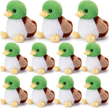 Blueweenly 12Pcs Mallard Duck Stuffed Animal 6 Realistic Plush Toy Bulk
