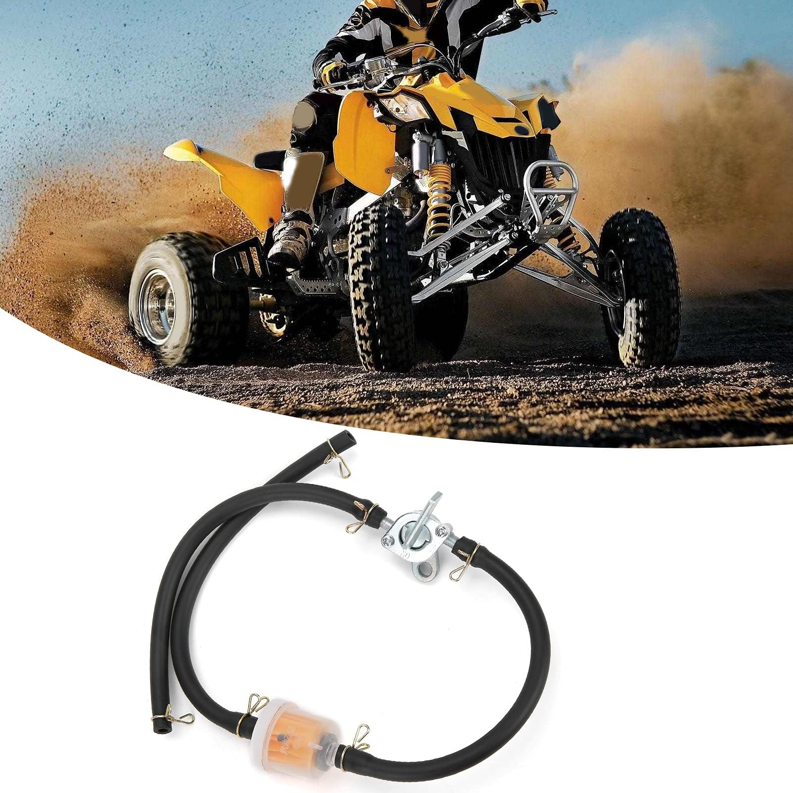 Filtr Petcock W Zbiorniku Paliwa, 6 Mm Wbudowany Kran W Zbiorniku Paliwa Rura Filtracyjna Z Zaworem Odcinającym Przełącznik Petcock Uniwersalne Akcesoria Samochodowe Do Quadów Dirt Bike