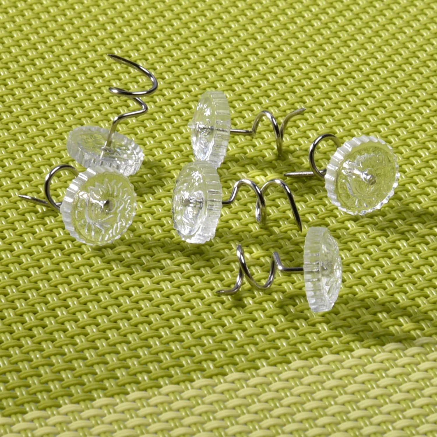 Sumind Clear Twist Pins Heads Twisty Pin with Plastic Contain Box for Upholstery, Slipcovers and Bedskirts, 50 Pieces: Home & Kitchen
