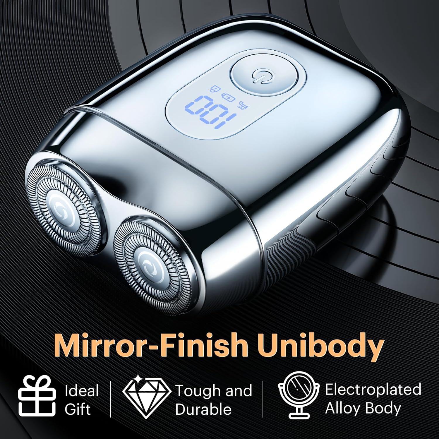 Alloy Mini Electric Shaver for Men – Valentine's Day Gift, Portable Travel USB-C Rechargeable Razor with Mirror Cap, Waterproof Wet/Dry, Smooth Shave, Ideal Gift for Husband Boyfriend, RX40 Silver - Image 3