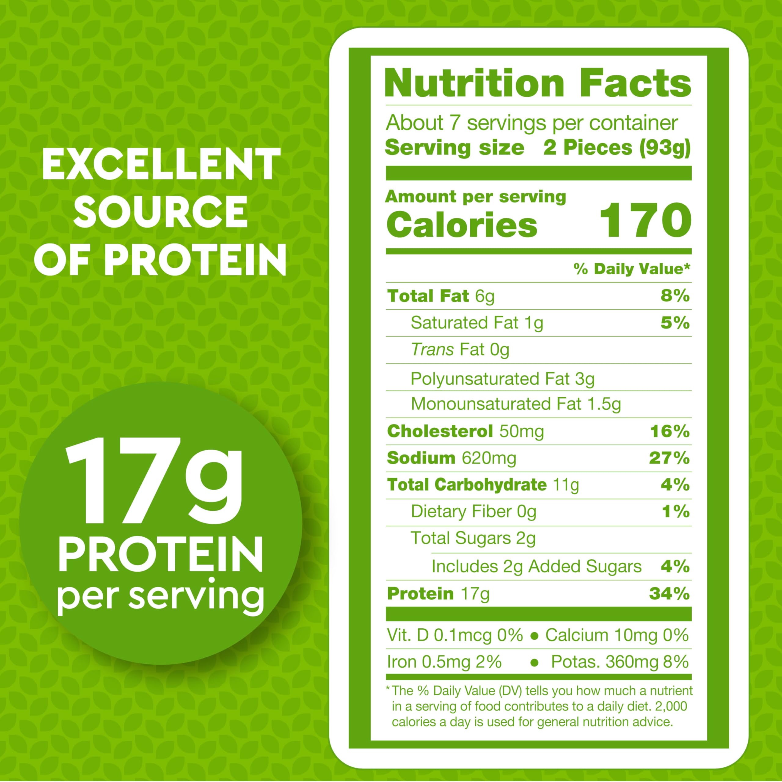 Just Bare Lightly Breaded Chicken Breast Strips Fully Cooked 16G Protein Frozen 1 50 LB — view 2