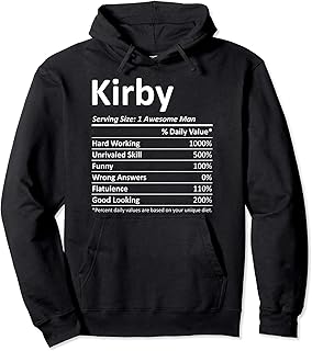 KIRBY Nutrition Funny Birthday Personalized Name Gift Idea Pullover Hoodie