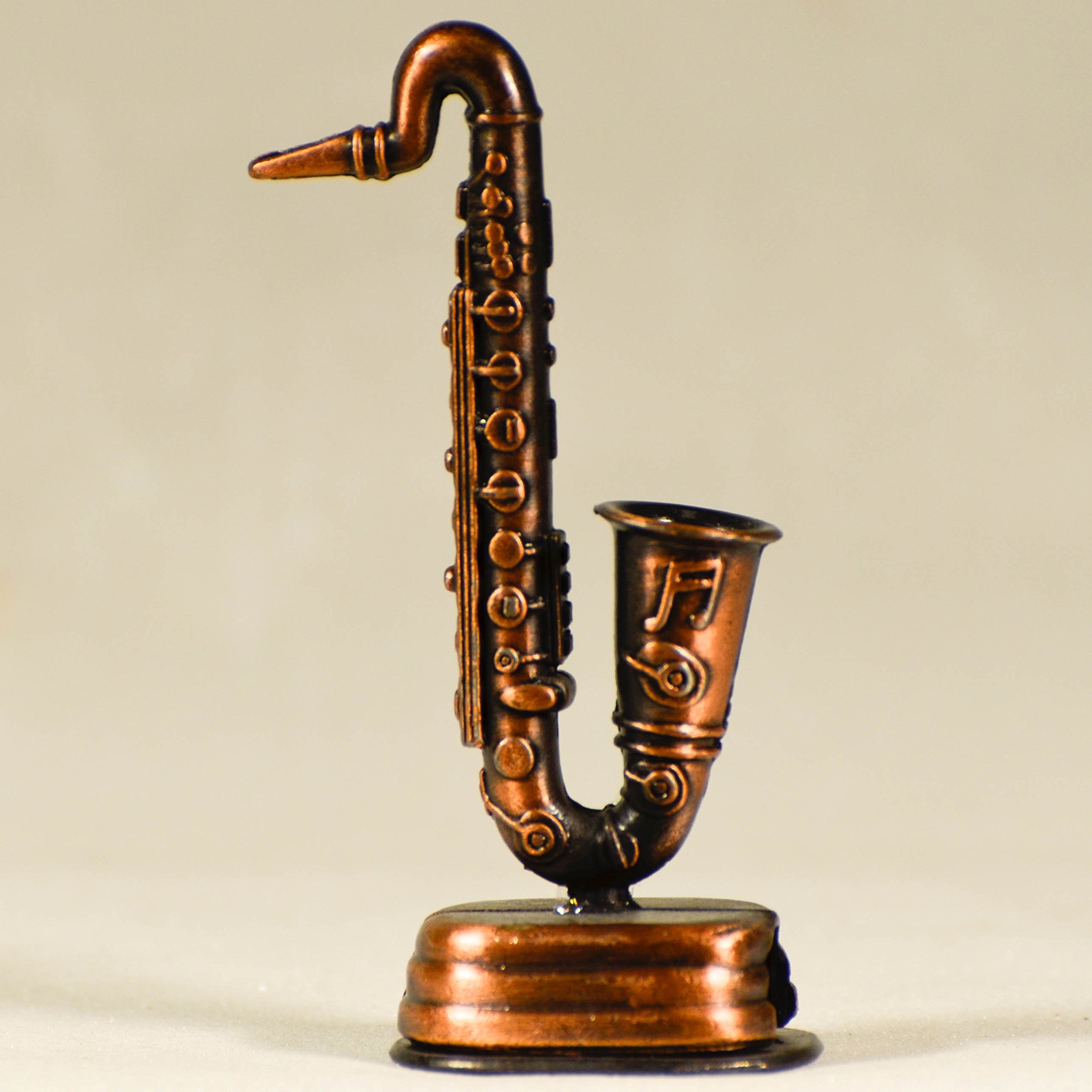 Miniature Saxophone Pencil Sharpener - Die Cast Bronze Music Collectible For Musicians