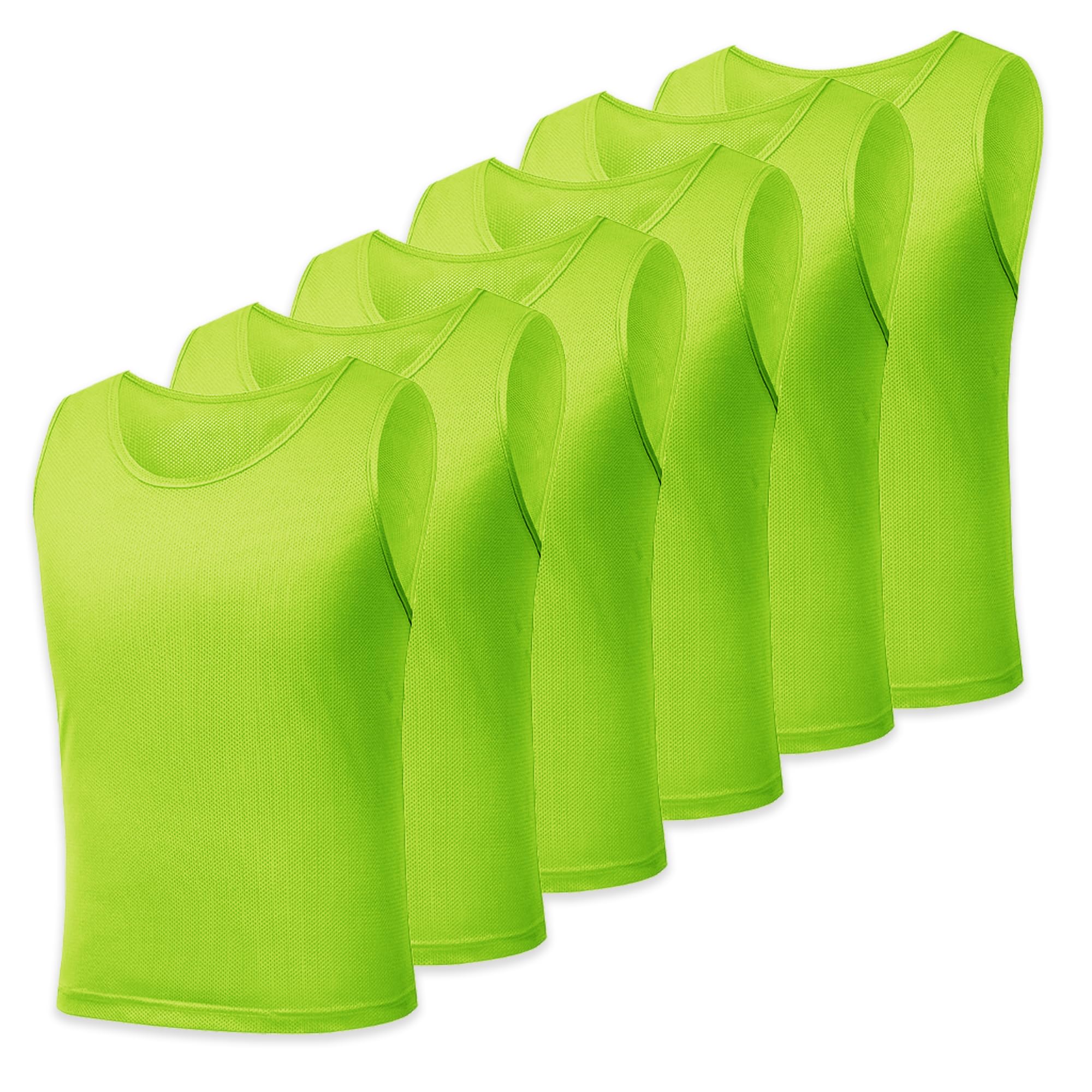 EVTHSU 6 Pack Pinnies for Adult/Youth/Kids, Sports Pennies for Soccer Basketball Football Team, Scrimmage Practice Jerseys