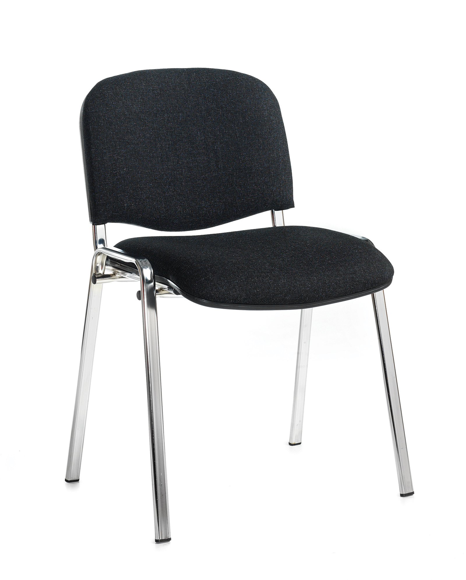 StockWorld Taurus meeting room stackable chair with chrome frame and no arms – charcoal TAU40005-C