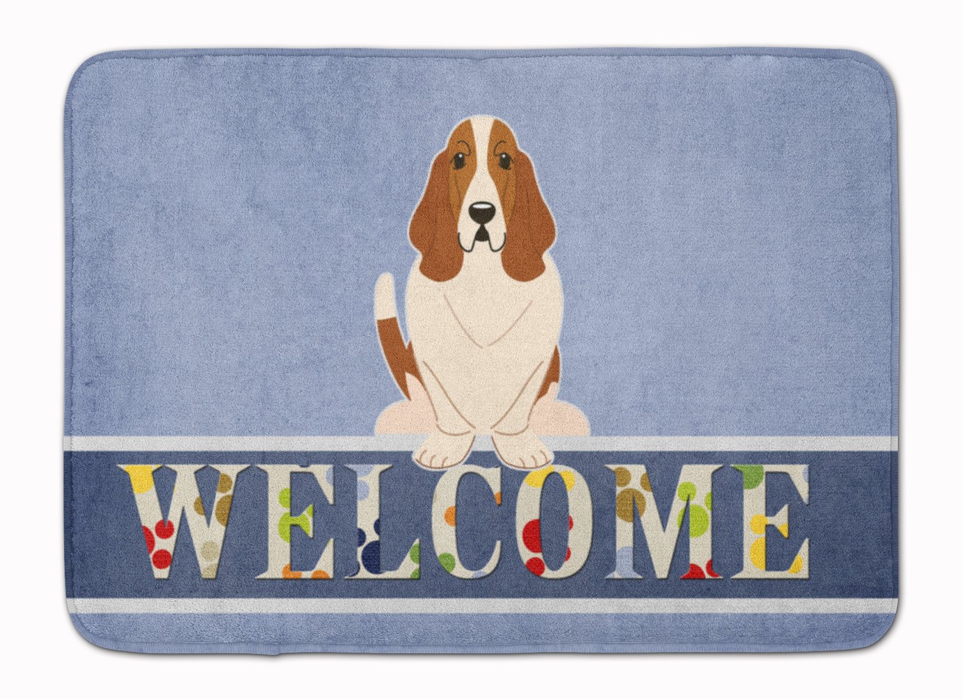Caroline's Treasures Basset Hound Welcome Floor Mat, 19 x 27, Multicolor