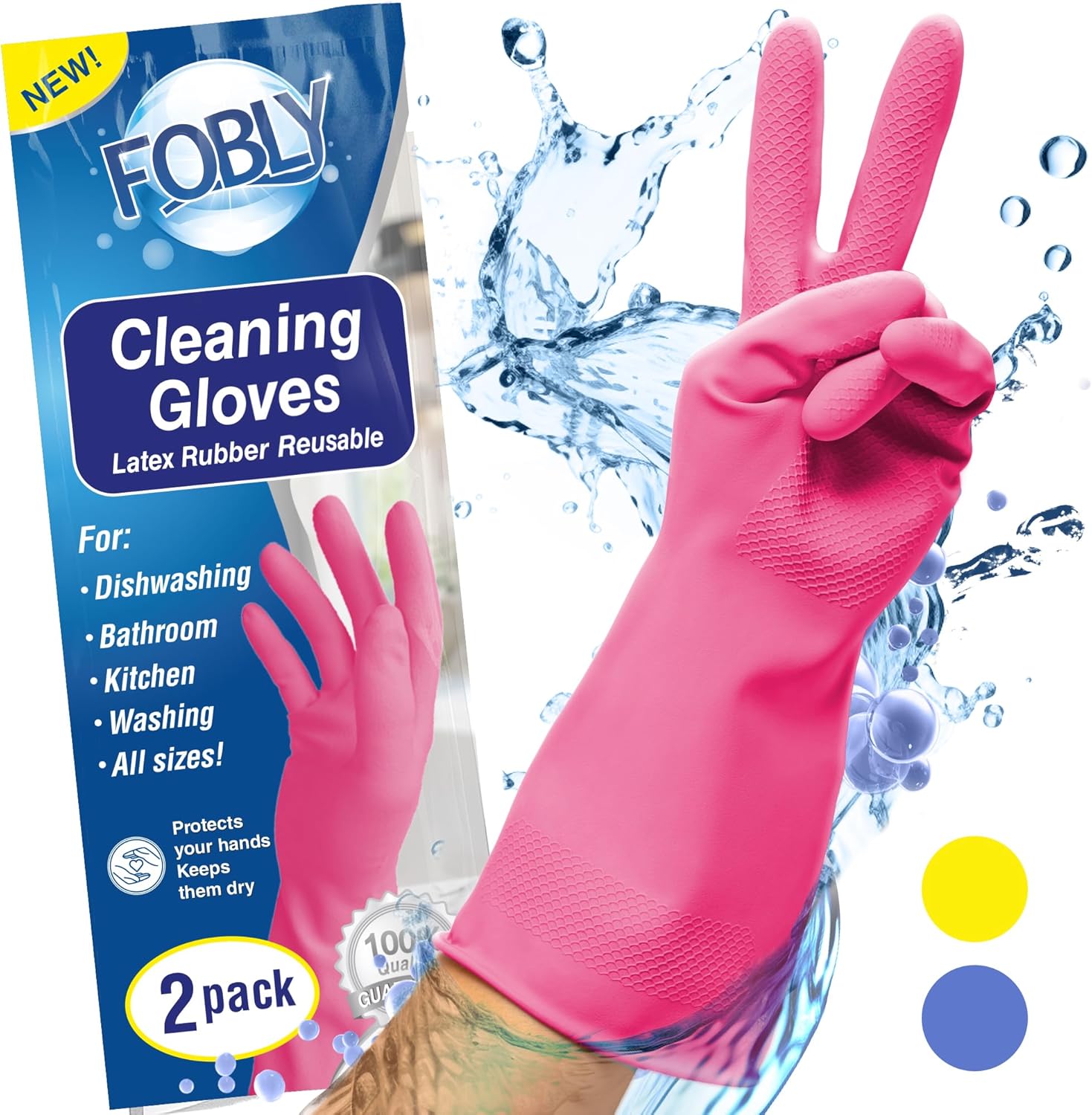 Rubber Cleaning Gloves Medium Pairs Reusable Martinique Ubuy